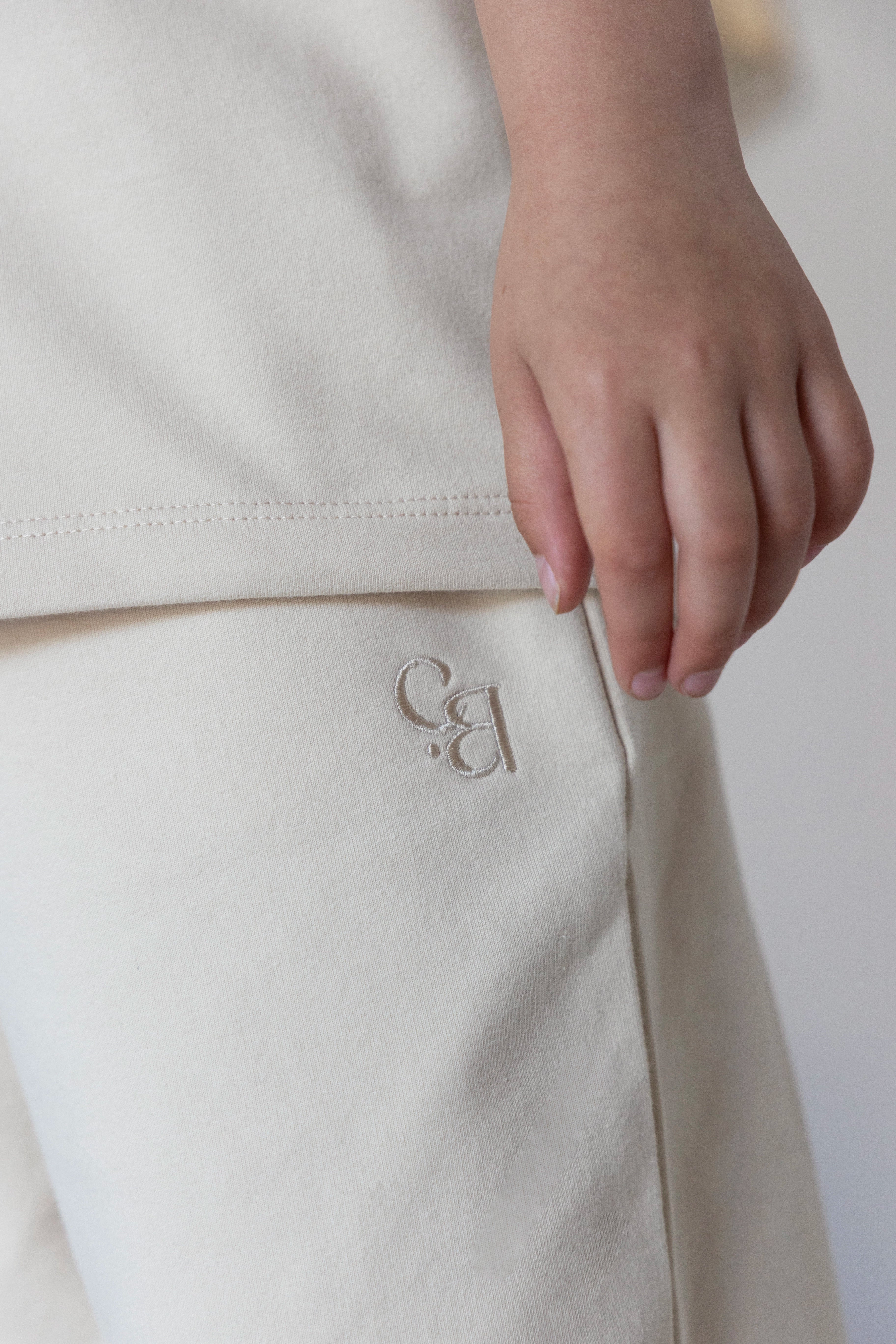 Straight Leg Pants - Beige